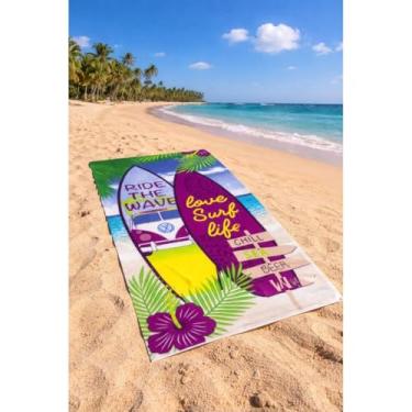 Imagem de Toalha de Praia Banhão Macia e Leve Várias Estampas Exclusivas Verão Piscina Grande (KOMBI)