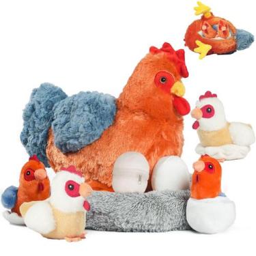 Imagem de Conjunto de bichos de pelúcia Youthfuljive Chicken 9 em 1 para criança