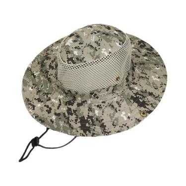 Imagem de Chapéu De Pesca Com Camuflagem Digital, Proteção Solar, Aba Larga, Bon