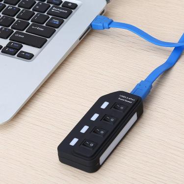Imagem de USB 3.0 Hub 4 Portas Velocidade 5 Gbps para PC Portátil