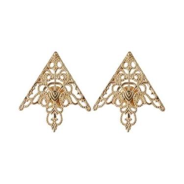 Imagem de Broche Dourado Para Mulheres, Acessório De Moda Para Decote De Blusa, 