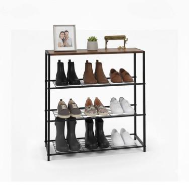 Imagem de Organizador Sapateira Prateleira 4 Andares Sapatos Sandalia Organizacao Hall Casa