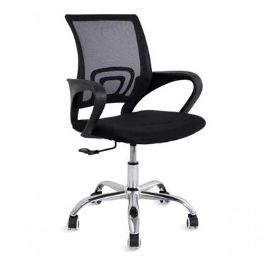 Imagem de Cadeira De Escritório Confortavel Home Office Mesh Diretor Giratoria New Java - Preto