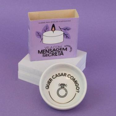 Imagem de Vela Aromática Surpresa "Aceite Meu Pedido" - Vanilla com Mensagem Sec