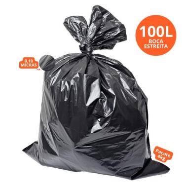 Imagem de Saco De Lixo 0,10 Reforçado Resistente Para Residencias Comercios Paco