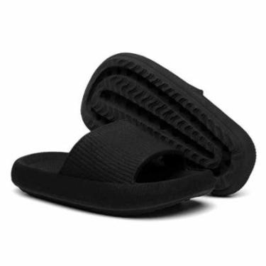 Imagem de Chinelo Nuvem Slide Feminino Flip Flop Ortopédico Confortável Preta-Unissex