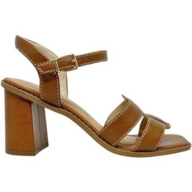 Imagem de Sandália Feminina Casual Social Dia a Dia Passeio Trabalho Salto Grosso Ultra Conforto Ramarim 25502-Feminino