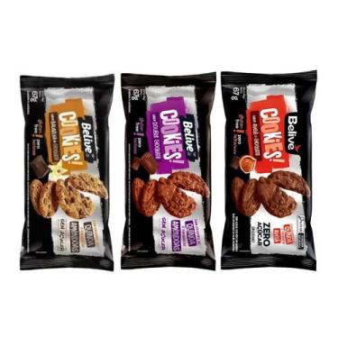 Imagem de Kit Cookies Zero Lactose Zero Açúcar Sabores Sortidos - Belive 10 Unid