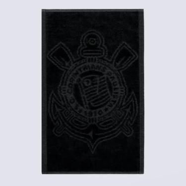 Imagem de Toalha de Banho Corinthians Escudo Jacquard Preta - Bouton, Único