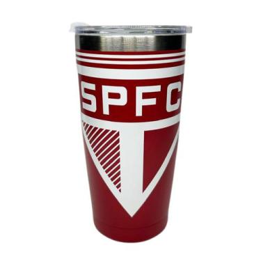 Imagem de Copo Térmico Inox com Tampa do São Paulo 550ml - Allmix