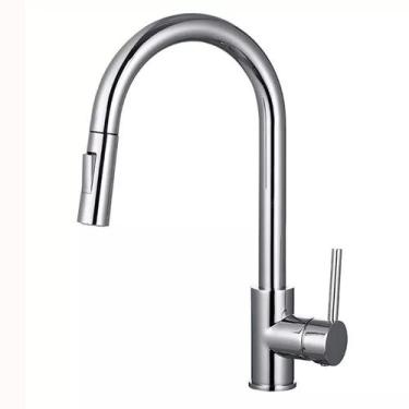 Imagem de Torneira de Cozinha Gourmet Monocomando Misturador Extensível Spray Ar