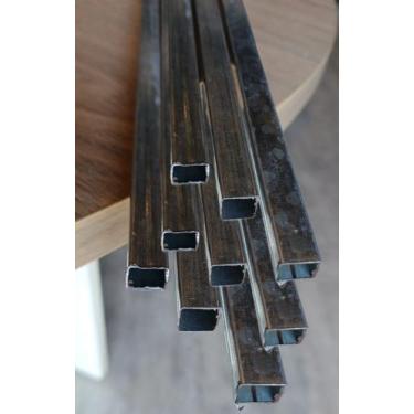 Imagem de Kit 10 Metalon 13x13 1,20 Mts Aço Galvonizado Tubo Quadrado Prateado -