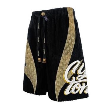 Imagem de (LANÇAMENTO) Bermuda Cyclone Veludo Recorte Skywave, Preto, GG