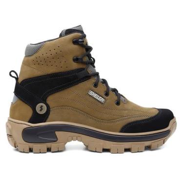 Imagem de Bota Masculina Para Trilha em Couro Legitimo Com Proteçao No Bico Ref 