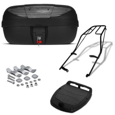 Imagem de Baú Bauleto 45 Litros Pro Tork + Bagageiro Moto, CRISTAL, POP 110I 201