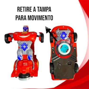 Imagem de Relâmpago Mcqueen Super Carro Transformer com Som e Luzes 2in1 Robô Br