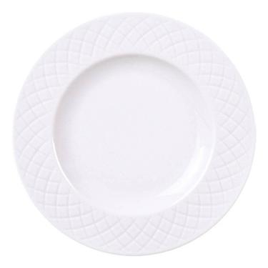 Imagem de Prato Branco de Sobremesa em Porcelana 21cm Tramontina Ingrid Avulso Mesa Posta