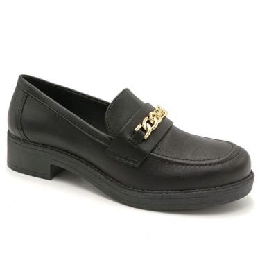 Imagem de Sapato Mocassim Feminino Via Marte 23-16904, Preto, 38