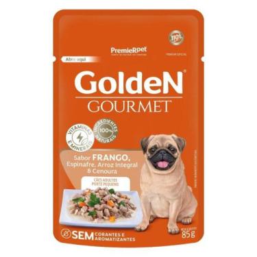Imagem de Golden Sachê Gourmet Cães Adultos Raças Pequenas Frango e Espinafre 85