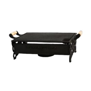Imagem de Réchaud Fogareiro a Álcool Ferro Fundido 1 Chama 24x33cm para Manter Alimentos Aquecidos Rig Fundidos