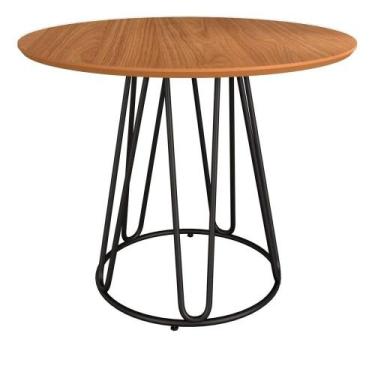 Imagem de Mesa Redonda Teixeira Ômega 120cm - MOVEIS TEIXEIRA, Amadeirado