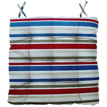 Imagem de Almofada Para Cadeira Futton Ox Tropical 40x40cm - Listras Vermelha