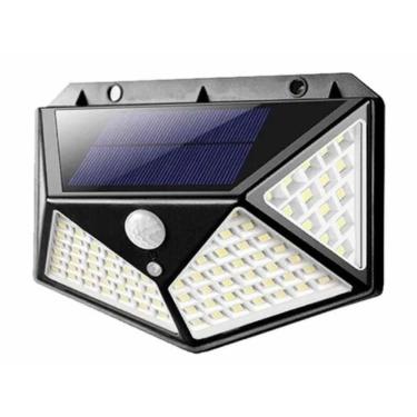 Imagem de Luminária Refletor Solar Parede 100Led C/Sensor De Presença