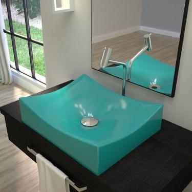 Imagem de Kit Cuba ML44 C/Válvula Click  1 Pol.  Compace Azul Turquesa