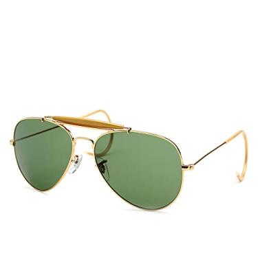 Imagem de Vintage Classic OUTDOORSMAN Style Sunglasses COBRA Optical Glass Lens Design Sun Glasses Oculos De Sol,C1 Gold G15,china