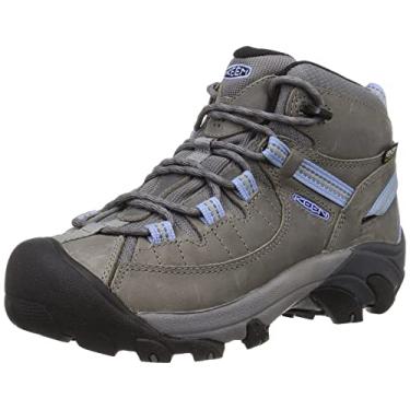 Imagem de KEEN Targhee 2 Bota feminina impermeável para caminhada de altura média, Aço cinza/hortênsia, 35