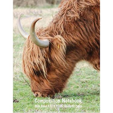 Imagem de Composition Notebook: Wide Ruled Cow Farm Bull Bovine Cattle Cute Composition Notebook, Girl Boy School Notebook, College Notebooks, Composition Book, 8.5" x 11"