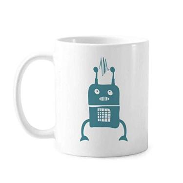 Imagem de Universo e alienígena robô Art Deco presente caneca moderna cerâmica xícara de café porcelana louça