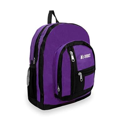 Imagem de (Dark Purple) - Everest Double Main Compartment Backpack, Dark Purple, One Size