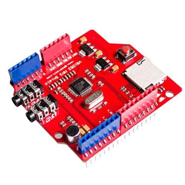 Imagem de TECKEEN Módulo de placa de circuito VS1053 MP3 Player Shield para Arduino com compartimento para cartão TF