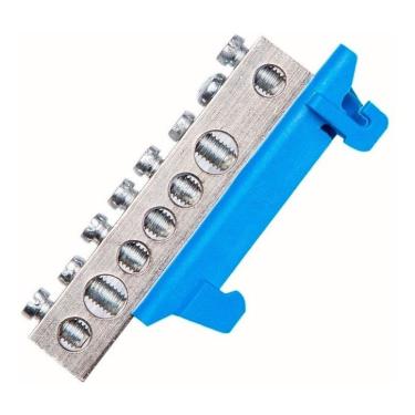 Imagem de Barramento Neutro/Terra 7 Furos Azul 7A Ref. 928050 - Cemar