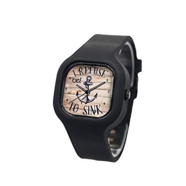 Imagem de Relogio Be Watch Me Recuso a Afundar Pulseira Silicone Preta