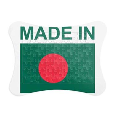 Imagem de Moldura de quebra-cabeça Made in Bangladesh Country Love Decoração de quadro Enfeite de jogo de quebra-cabeça