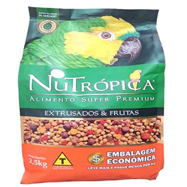 Imagem de NuTrópica Ração Nutrópica Papagaio Extrusado Com Frutas 2 5Kg