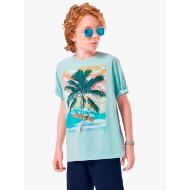 Imagem de Infantil - Camiseta Meia Malha Menino Lemon Azul Claro  menino