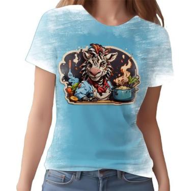Imagem de Camiseta Camisa Tshirt Chefe Zebra Cozinheira Cozinha 3 - Enjoy Shop