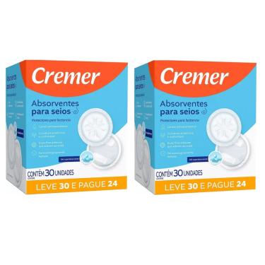Imagem de Kit 2 Cxs Absorvente P/seios Cremer Super Confort C/30