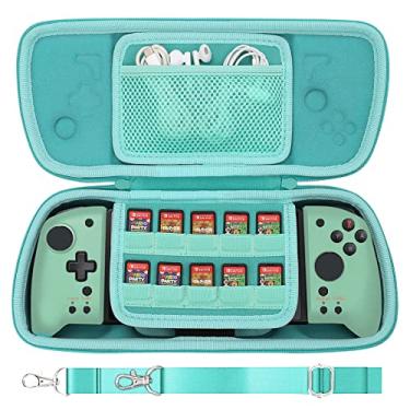 Imagem de Aenllosi Hard Travel Case for Hori Nintendo Switch Split Pad Pro Handheld Controller-Green(Only Case)
