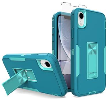 Imagem de Asuwish Capa de telefone para iPhone Xs X 10 10s com protetor de tela de vidro temperado e suporte híbrido robusto acessórios para celular iPhoneX iPhoneXs iPhone10 i PhoneX SX 10x 10xs X's feminino