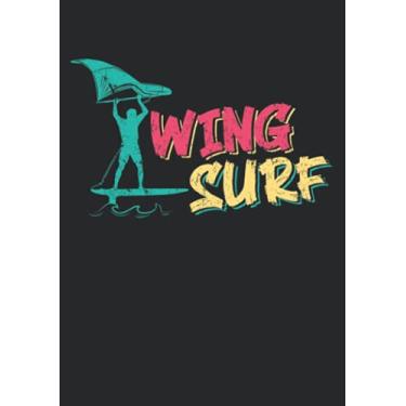 Imagem de Notizbuch A5 liniert mit Softcover Design: Wing Surf Wingsurf Wing Foil Geschenk Foiler Surfer: 120 linierte DIN A5 Seiten