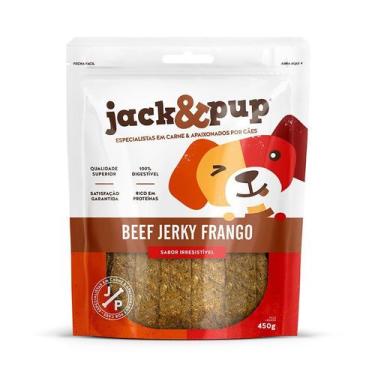 Imagem de Petisco Jack&Pup Beef Jerky Frango para Cães  - 450g