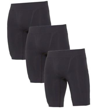 Imagem de 3 Bermudas Térmica Sport Esportiva Sem Costura Para Corrida Academia F