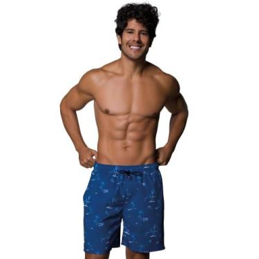 Imagem de Bermuda Selene Masculina Estampada Com Bolso E Elástico No Cós Com Tec