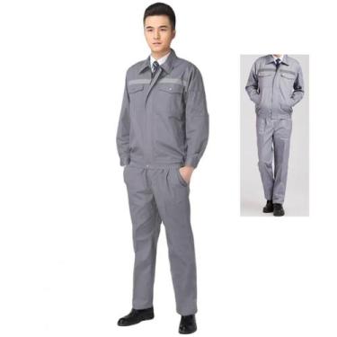 Imagem de Conjunto Uniforme EPI Segurança Profissional Faixa Refletiva Obra Trab