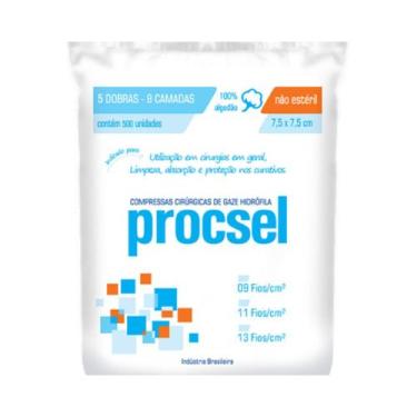 Imagem de Compressa De Gaze 13 Fios Não Estéril Com 500 Unidades 7,5cm x 7,5cm P