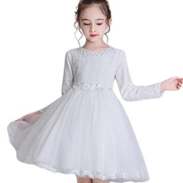 Imagem de Vestido Infantil Menina Casamento Aniversário Festas C Tiara - Anjo Da
